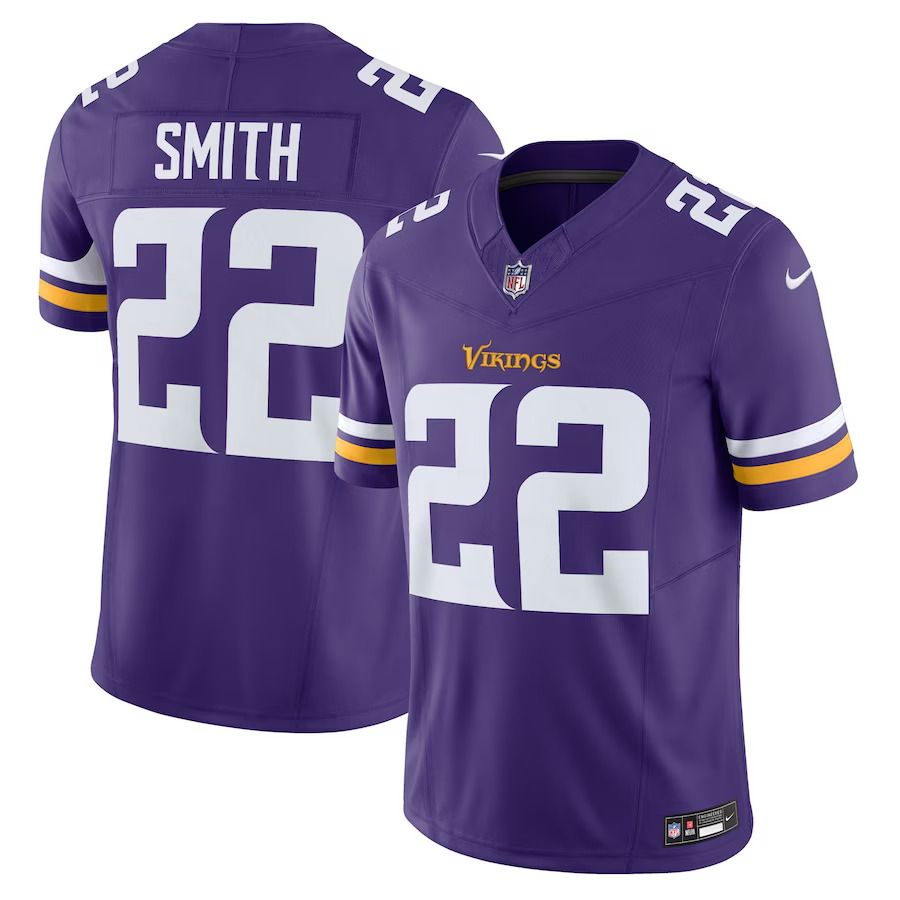 Men Minnesota Vikings #22 Harrison Smith Nike Purple Vapor F.U.S.E. Limited NFL Jersey